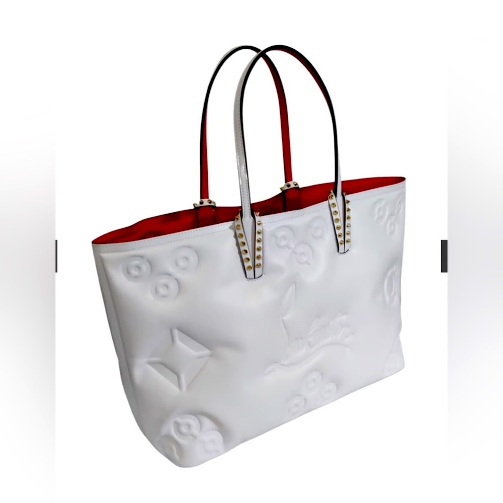 Christian Louboutin white tote loubinsthesky bag!Limited Edition! 2023🔥NEW⭐️